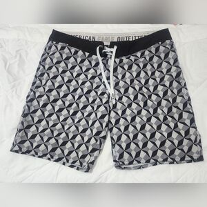 Vintage American Eagle Black White & Grey Design Shorts